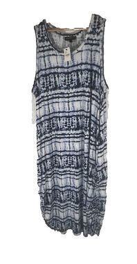 Lane Bryant Tank Maxi Boho Stretch Summer Dress Blue w/Pockets Size 22/24 NWT